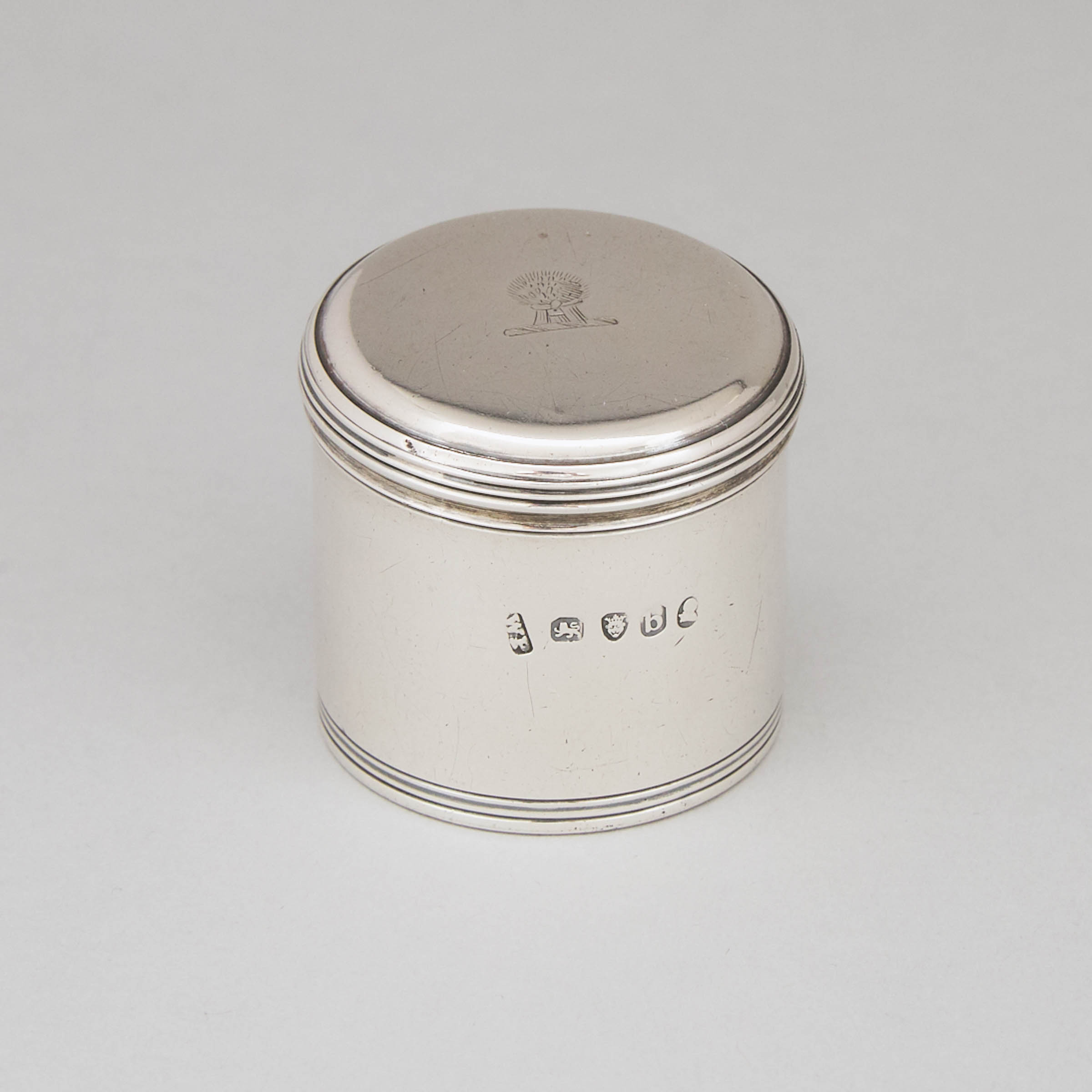 George III Silver Circular Box, William Parker, London, 1817