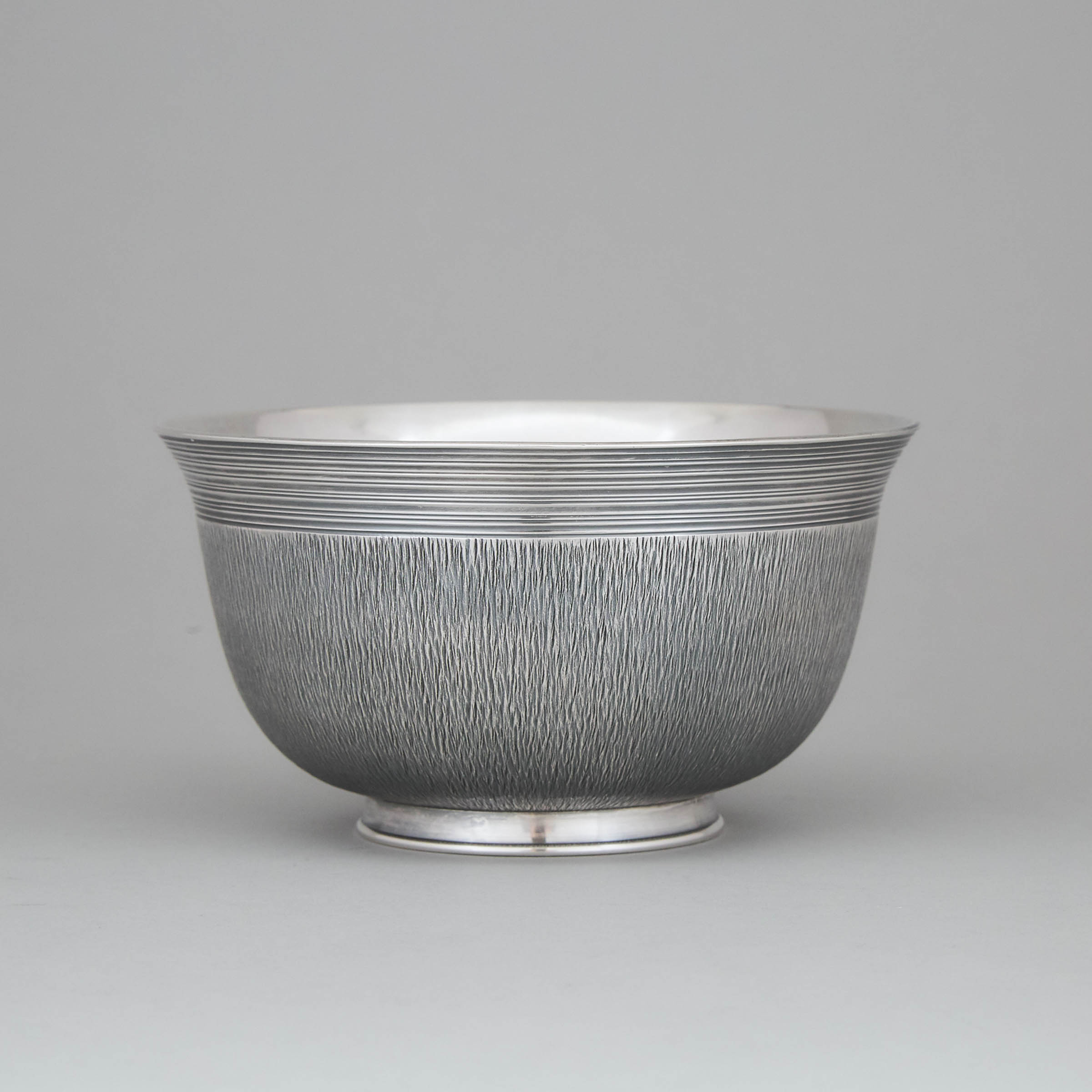 Japanese Silver Bowl, Muramatsu, Tokyo, 20th century