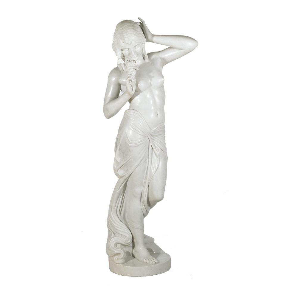 Italian Marble Figure of Classical Beauty, mid 20th century