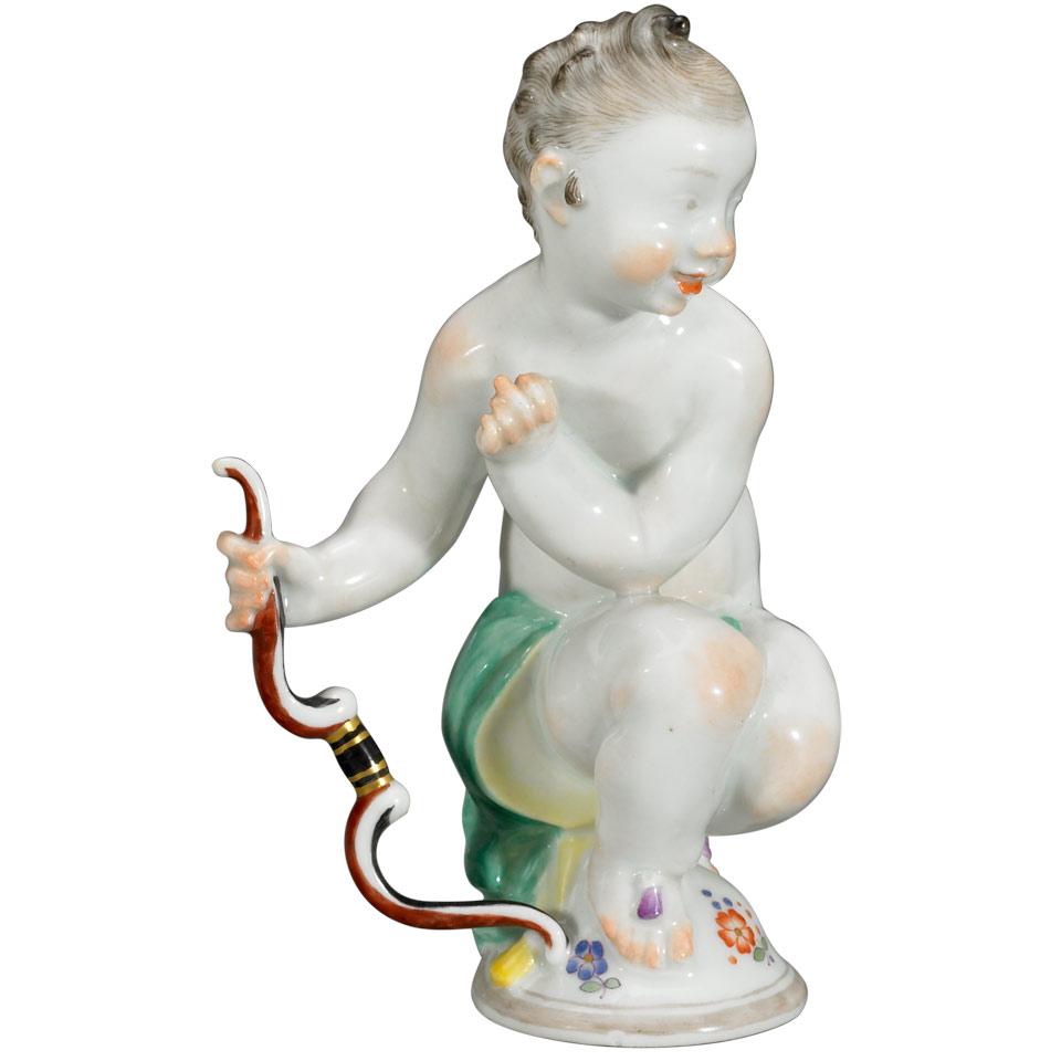 Meissen Figure of a Cupid with Bow, early 20th century