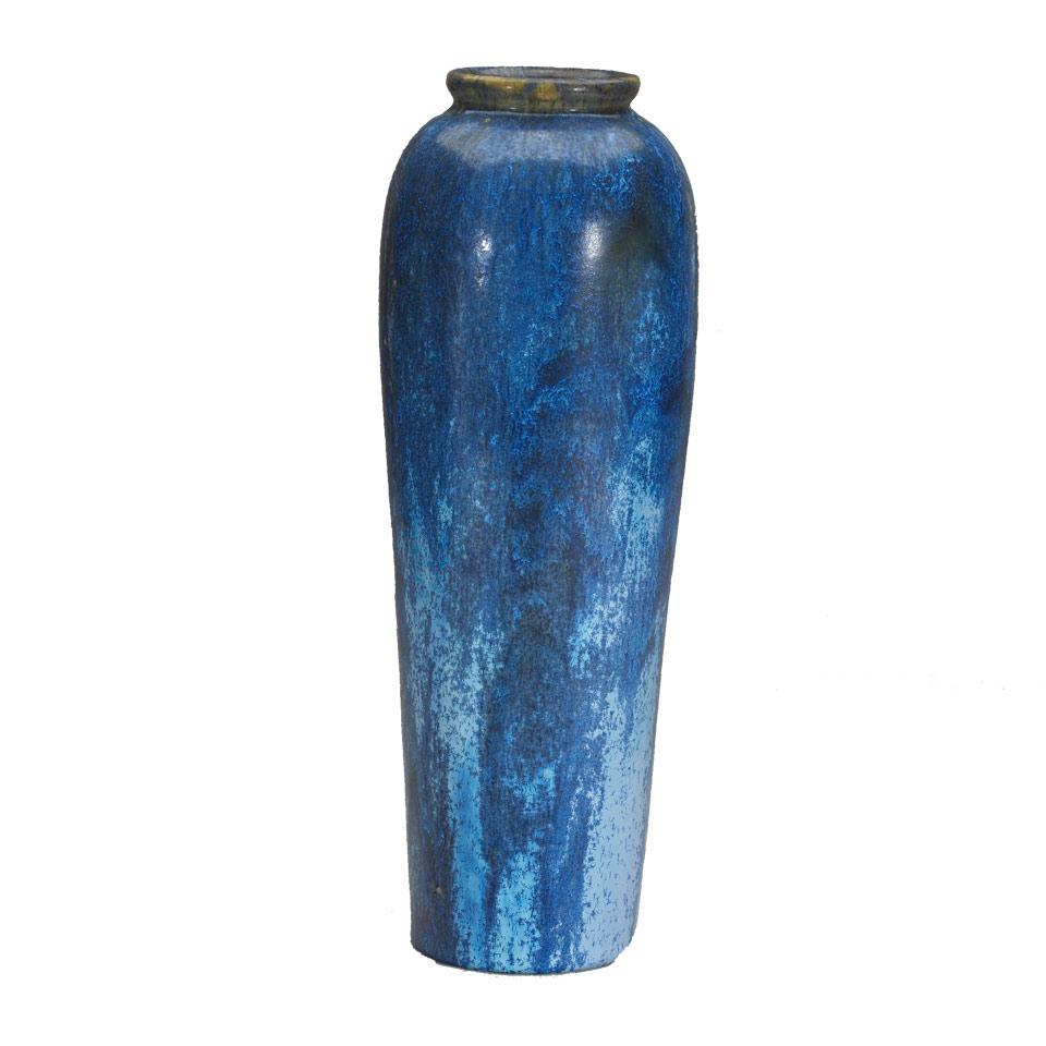 Fulper Blue Crystaline Glazed Large Vase, c.1920