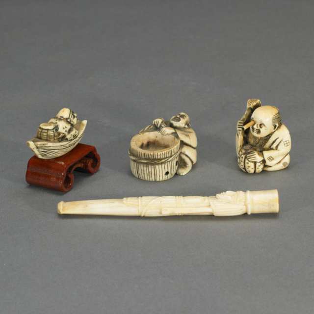 Seven Ivory Carved Netsuke