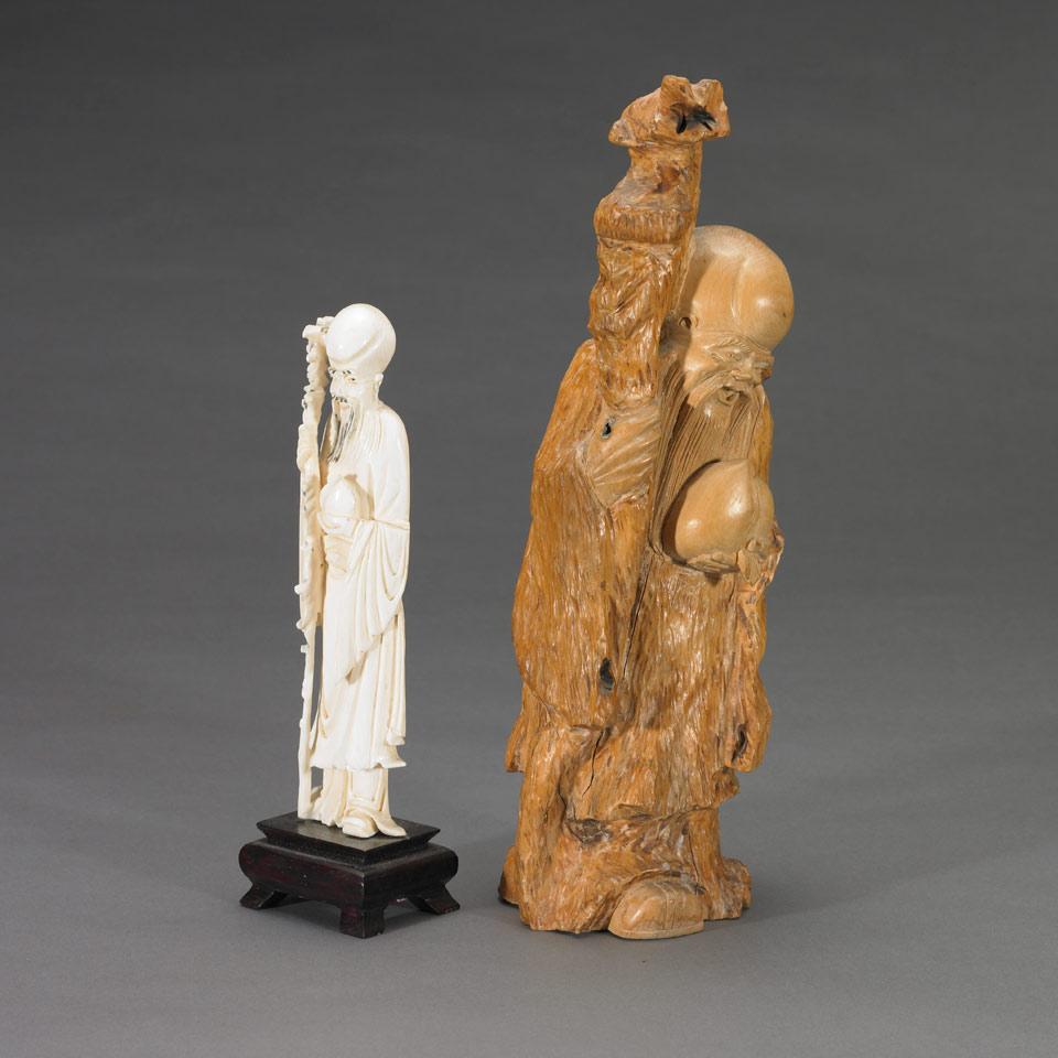 Ivory Carved Figure of Shoulao