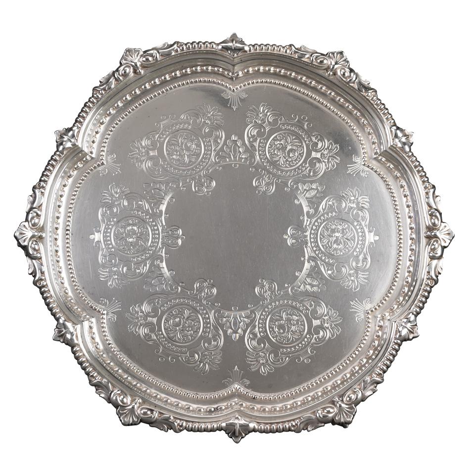 Late Victorian Silver Salver, Goldsmiths & Silversmiths Co,, London, 1897