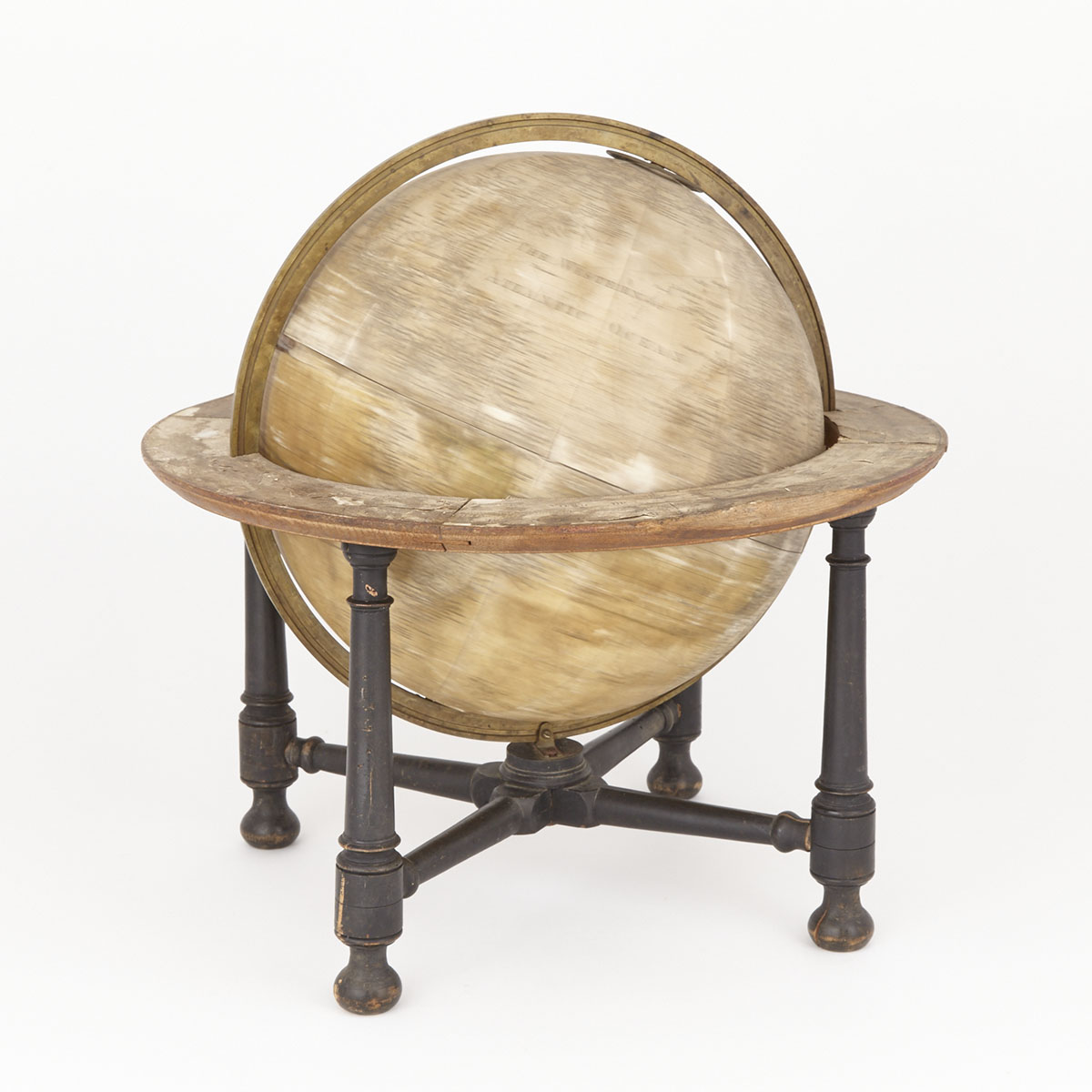 George III 12 Inch Terrestrial Library Globe on Stand, Dudley Adams, late 18th century