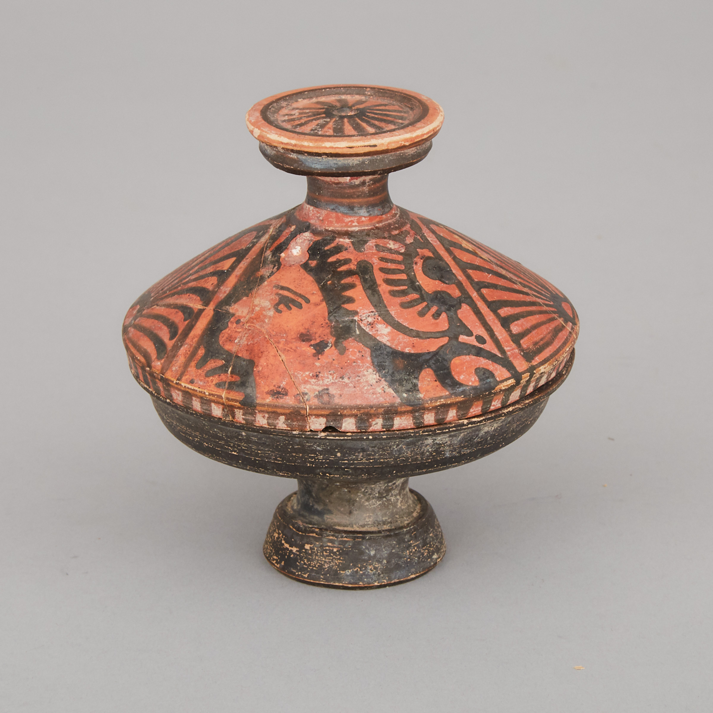 Apulian Red Figure Pottery Lekanis, 4th-3rd century B.C.